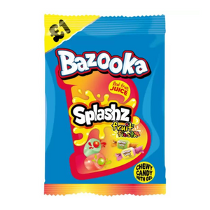 Bazooka Splashz Fruity £1 PMP 12x120g