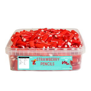 Candycrave Strawberry Pencils Tub 600g