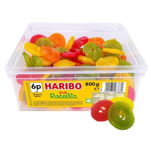 Haribo Fruit Rotella 800g 100 Count