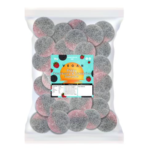 Candycrave Vegan Fizzy Raspberry & Liquorice Sunsets 2kg