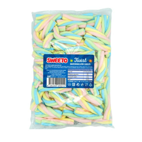 Sweeto Long Twist Marshmallows 1kg