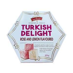 Hacizade Rose and Lemon Turkish Delight 275g