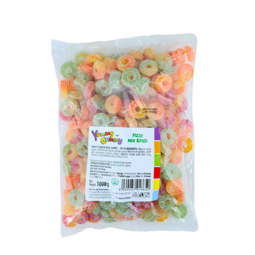 Yummy Gummy Fizzy Rings 1kg